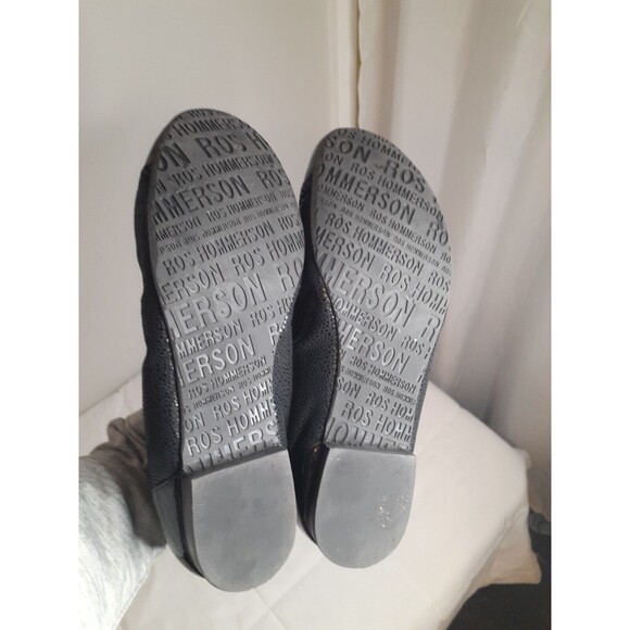 Ross Hommerson Ronnie Black Crackle Leather Ballet Flats Size 9 M - Picture 4 of 7